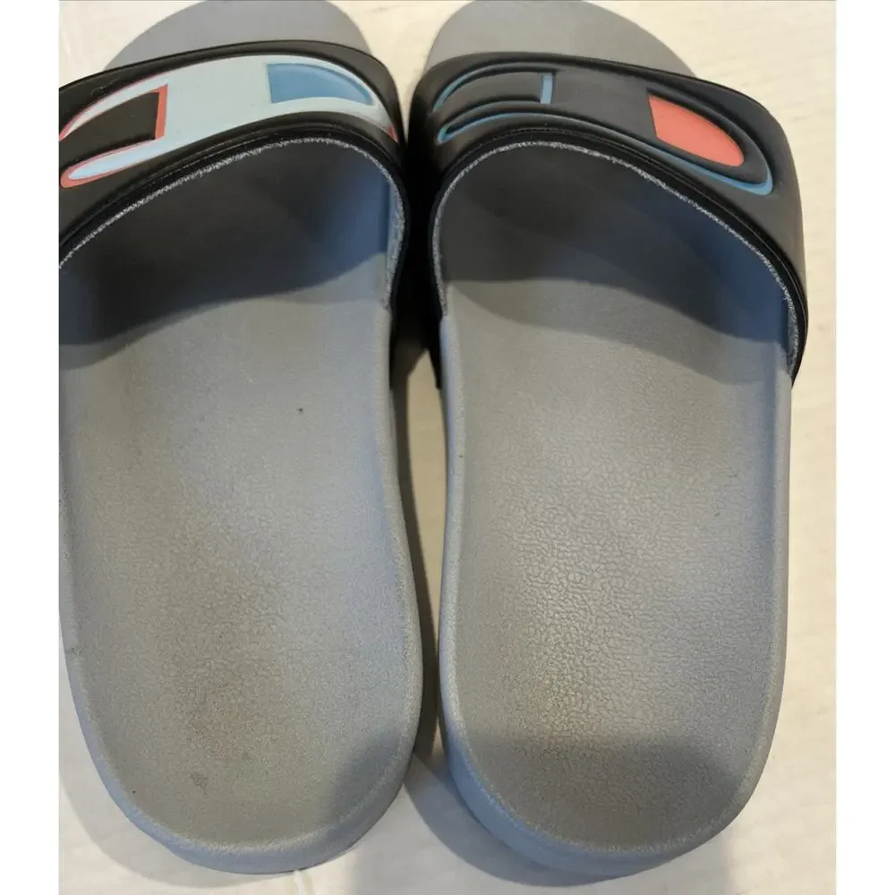Champion Slide IPO Slides Black Gray Pink Men's SZ 8m